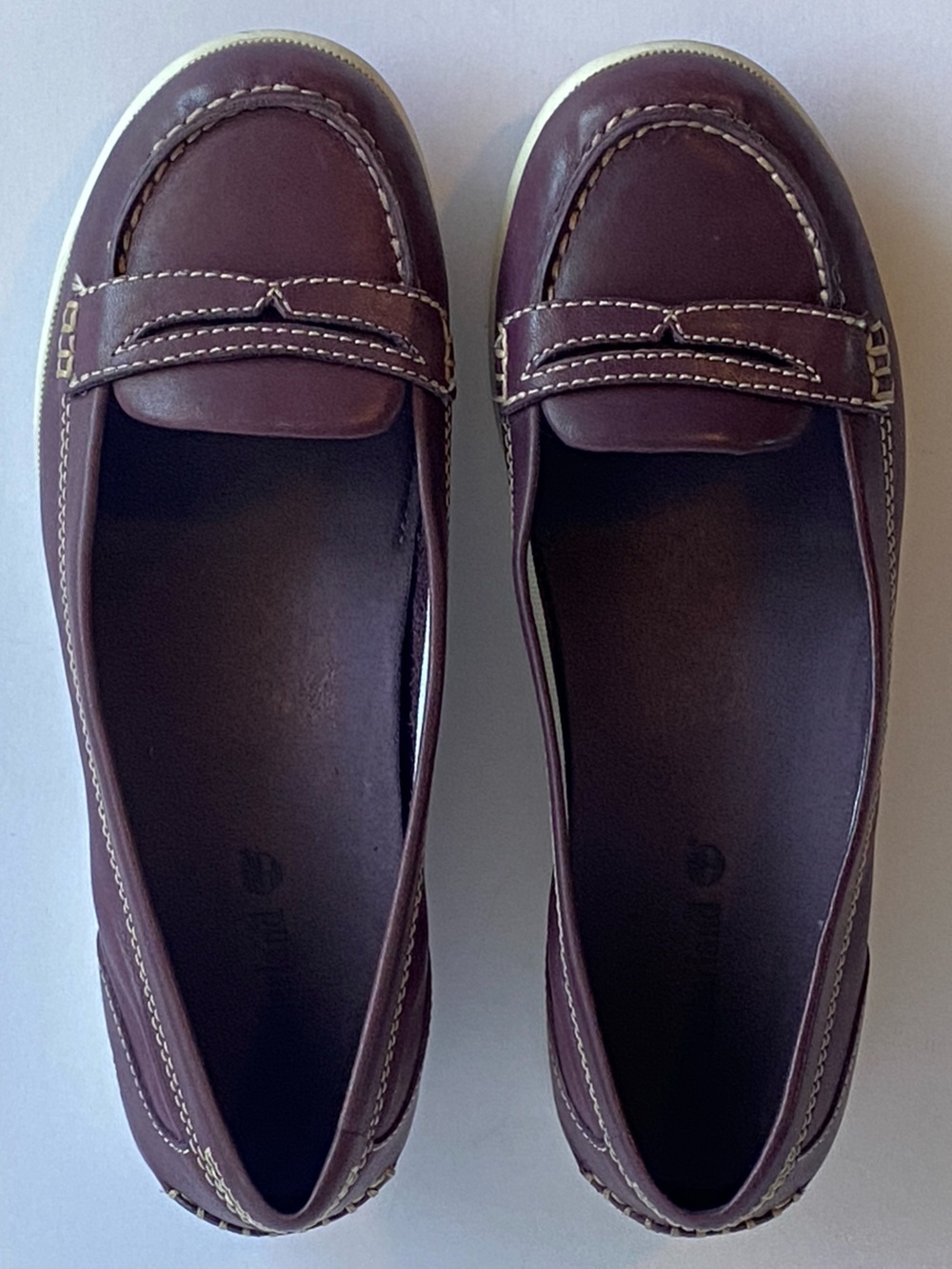 Timberland Purple Leather Penny Loafers Women’s Size 6 Comfort Slip On Shoes